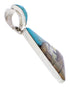 Multicolor Native American Village Design Silver Pendant EX30719